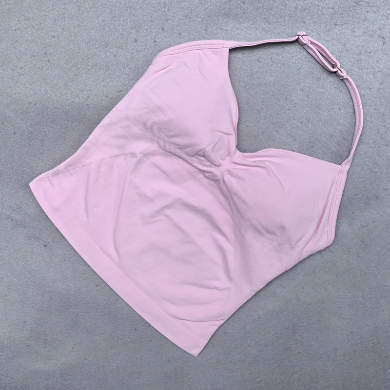 Verstellbares Träger-Gymnastik-Top, rückenfrei, Fitnessstudio-Kleidung, Damen, Scrunch-BH, abnehmbare Körbchen, Yoga-Tank, Workout-Outfits, Tops, Sportweste – Detail 9