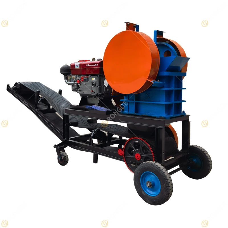 

150*250 Дробилка для челюстей из твердого камня, низкая цена, маленькая дробилка для челюстей двигателя с экраном, дробилка для камней