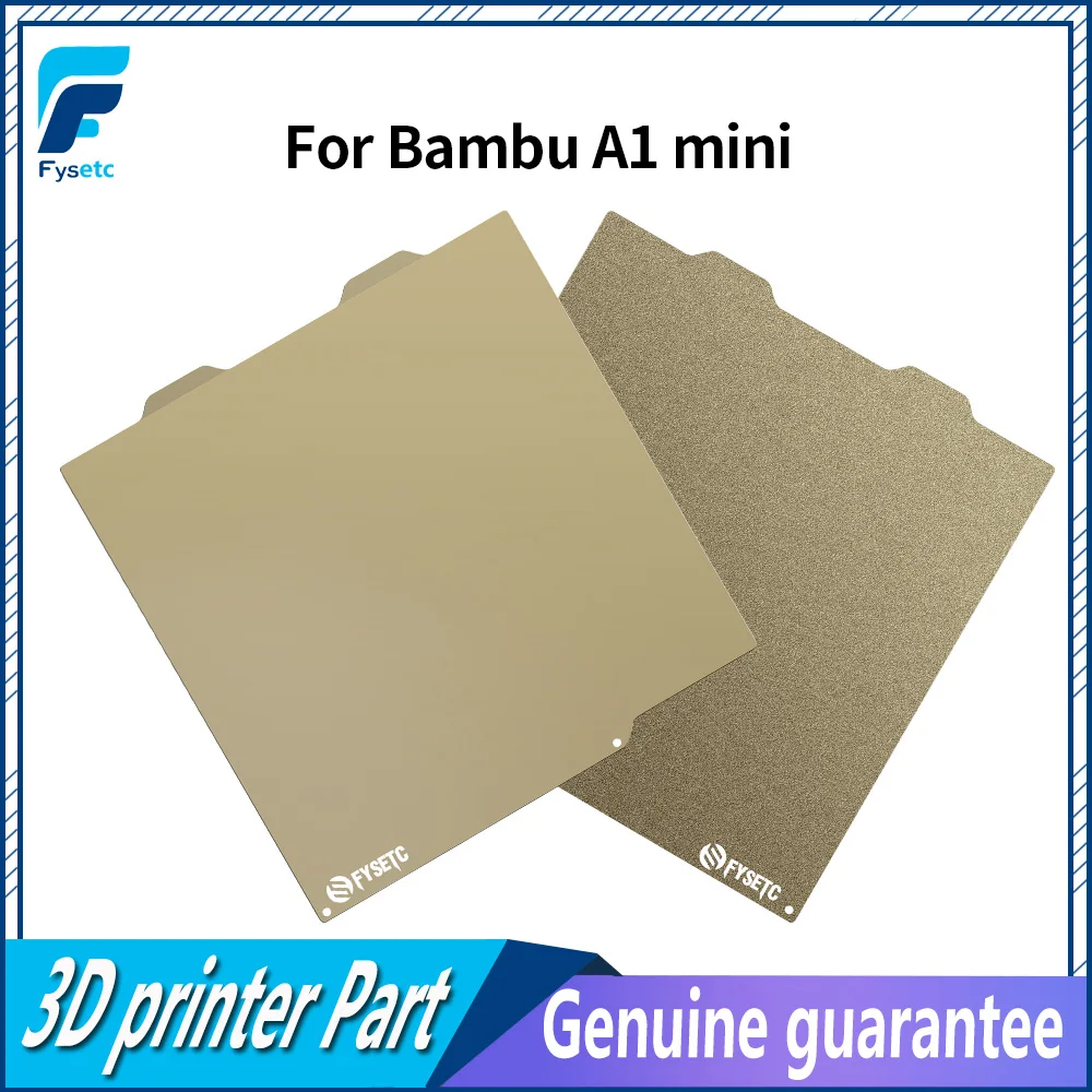 

For Bambu Lab A1 Mini Build Plate Double Sided Textured PEI Smooth PEI Spring Steel Sheet for Bamboo Lab 3D Printing 180x180mm