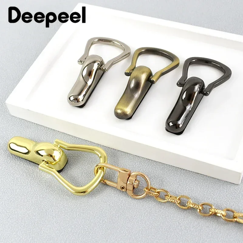 2/4/10Pcs Deepeel Metal Side Clip Buckle Bag Handles Chain Hook Handbag Screw Nail Rivet Connector Clasp DIY Bags Accessories