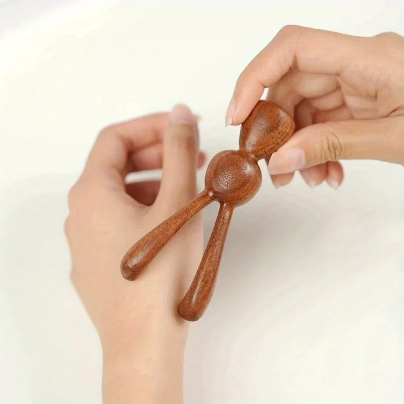 

Деревянный массажер-кролик с длинными ушками, милый инструмент для лифтинга лица с расческой для меридианного массажа, для домашнего декора, рождественский подарок