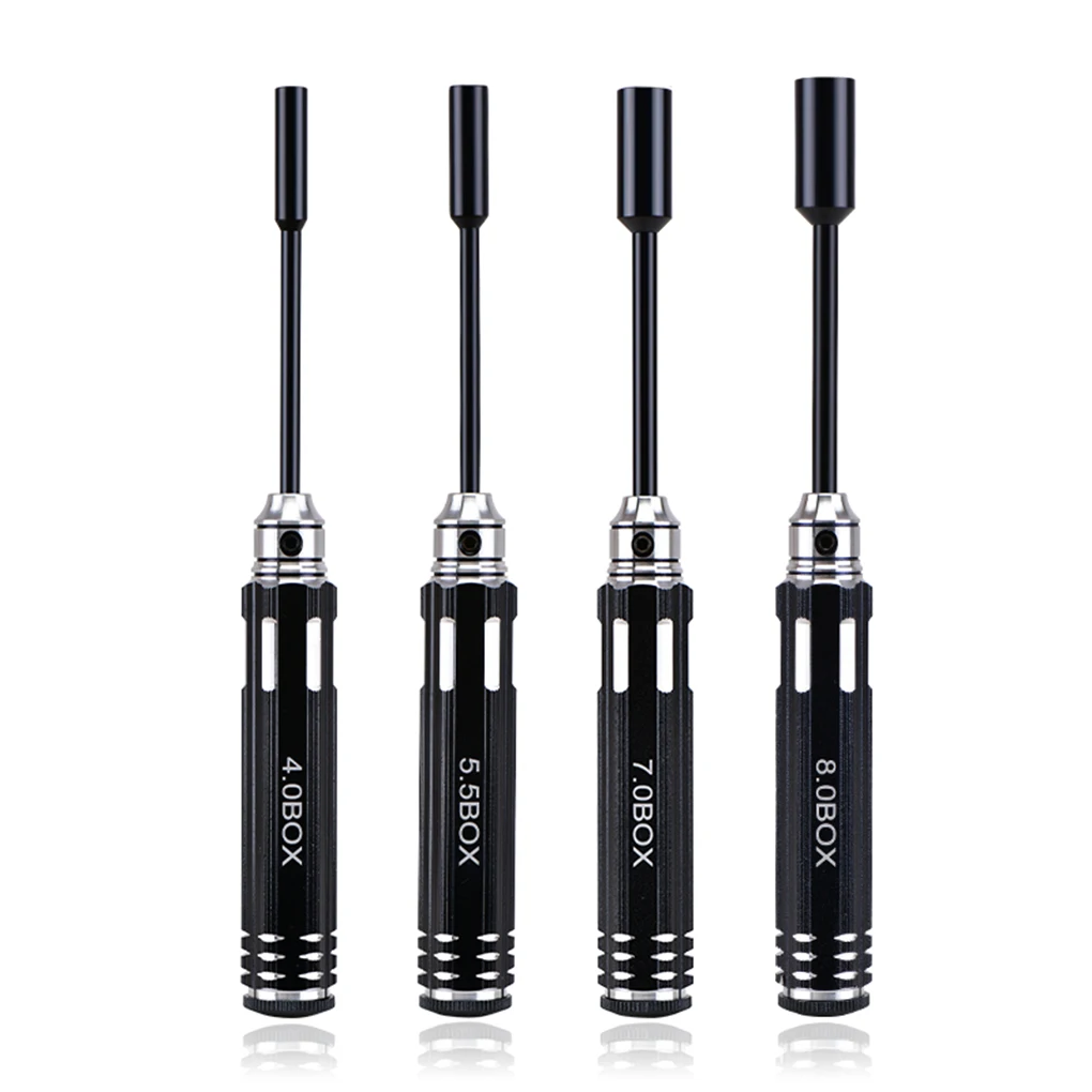 

4pcs Hex Nut Drivers Screw driver Tools Kit Set for RC Helicopter RC Boat Rc Cars 4.0/5.5/7.0/8.0mm NUT Key Socket Screwdrivers