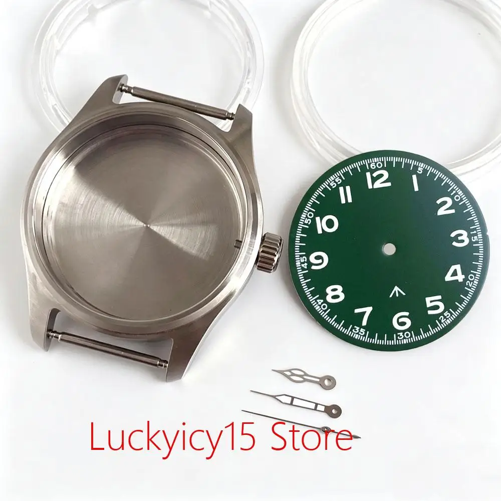 Real cusn8 bronze/steel/titanium 39mm Pilot Watch Case 20ATM Dial Hands Sapphire for VH31 NH35 NH36 ETA2824 PT5000 Watch Parts
