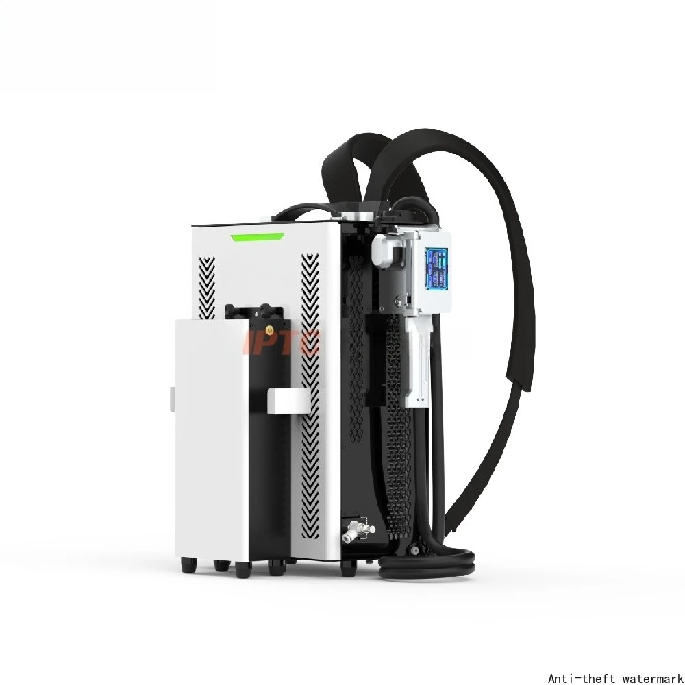 Handheld 300 Watt Pulse Backpack Fiber Cleaning Machine Removes Rust and Paint From Wood Effective Rust Cleaning
