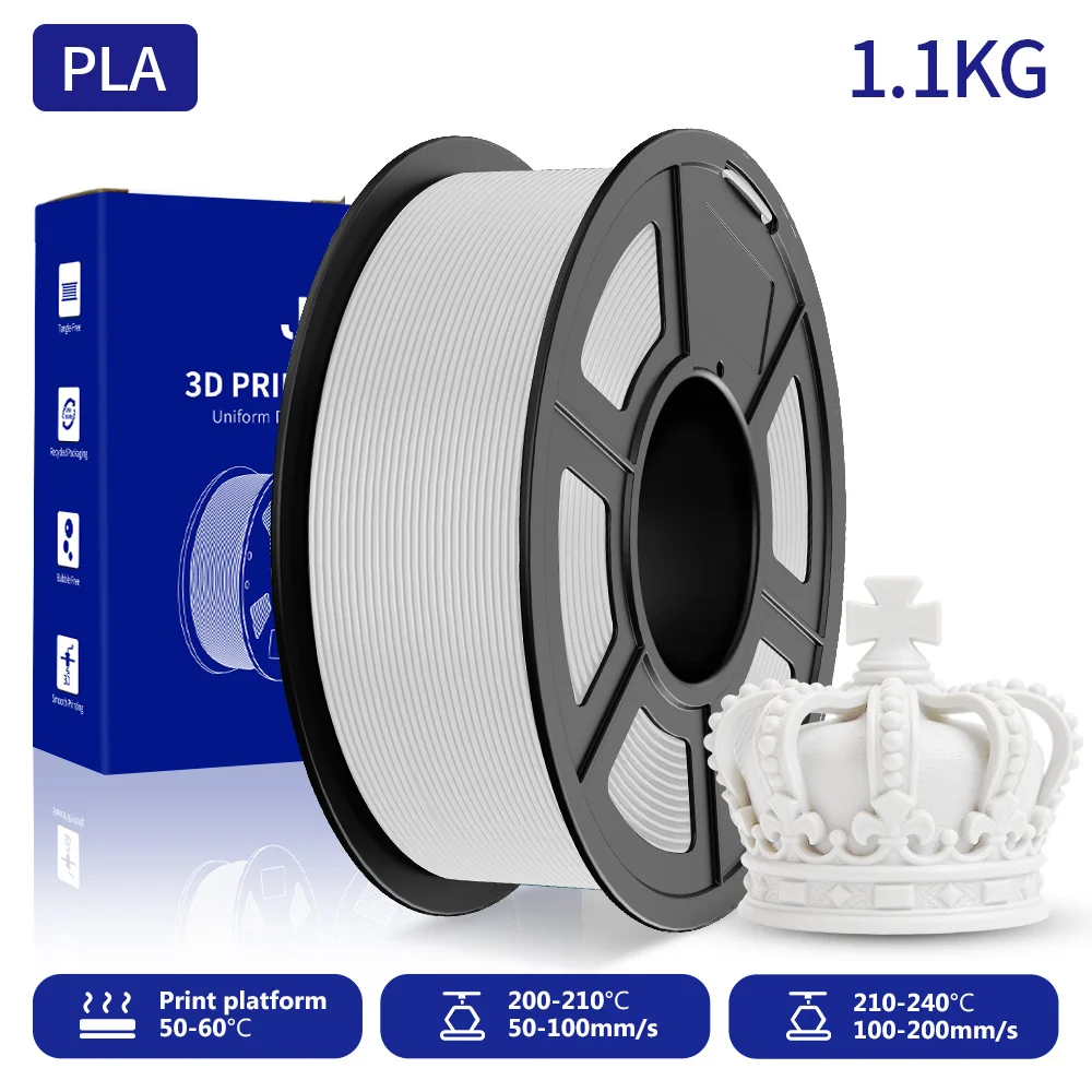 JAYO 1 Rolle PETG/ABS/PLA/PLA Transparentes Regenbogen 3D-Drucker-Filament 1,75 mm, blasenfrei und ungiftig, 3D-Druckmaterialien für 3D