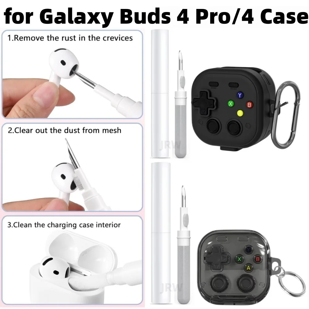 For Samsung Galaxy Buds 4/Buds 4Pro with Cleaner Pen Soft Silicone Game Player Design Protector Case For Galaxy Buds 4 2026 New