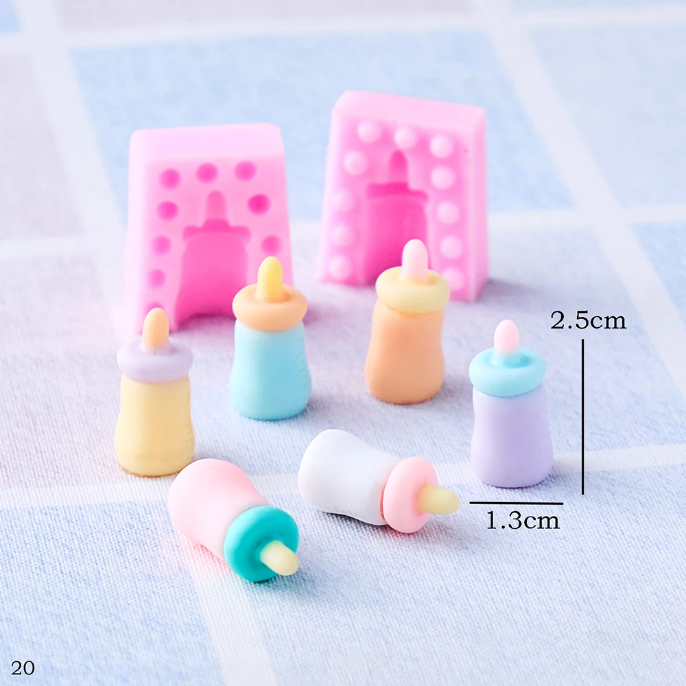 Cartoon Stroller Silicone Molds Three-dimensional Baby Bottle Crib Cake Dessert Table Plaster Chocolate Fondant Resin Molds