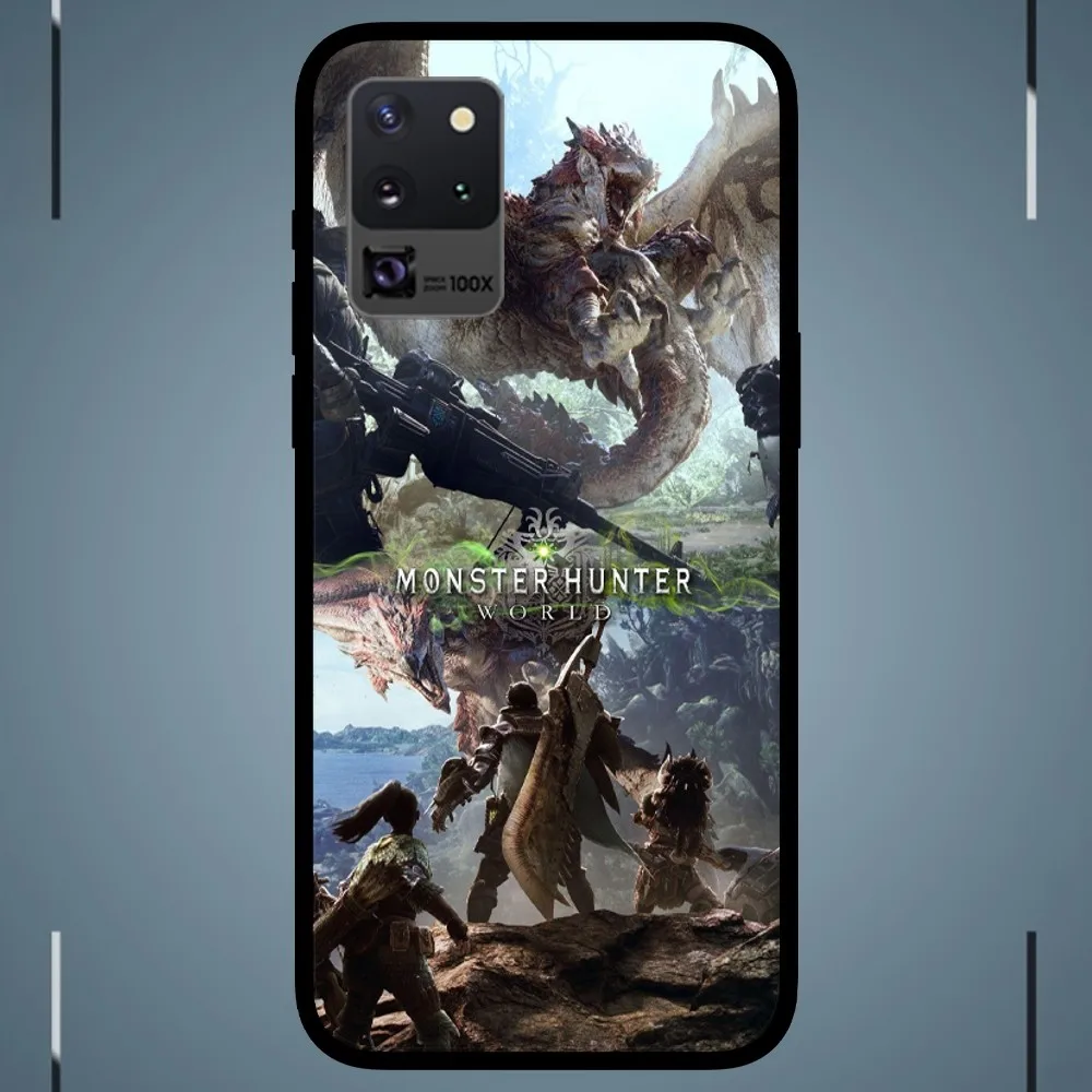 Game Monster Hunter  Phone Case For Samsung Galaxy S24 S23 S22 S21 S20 FE Note 9 10  Plus Ultra Lite 5G Black Phone Case