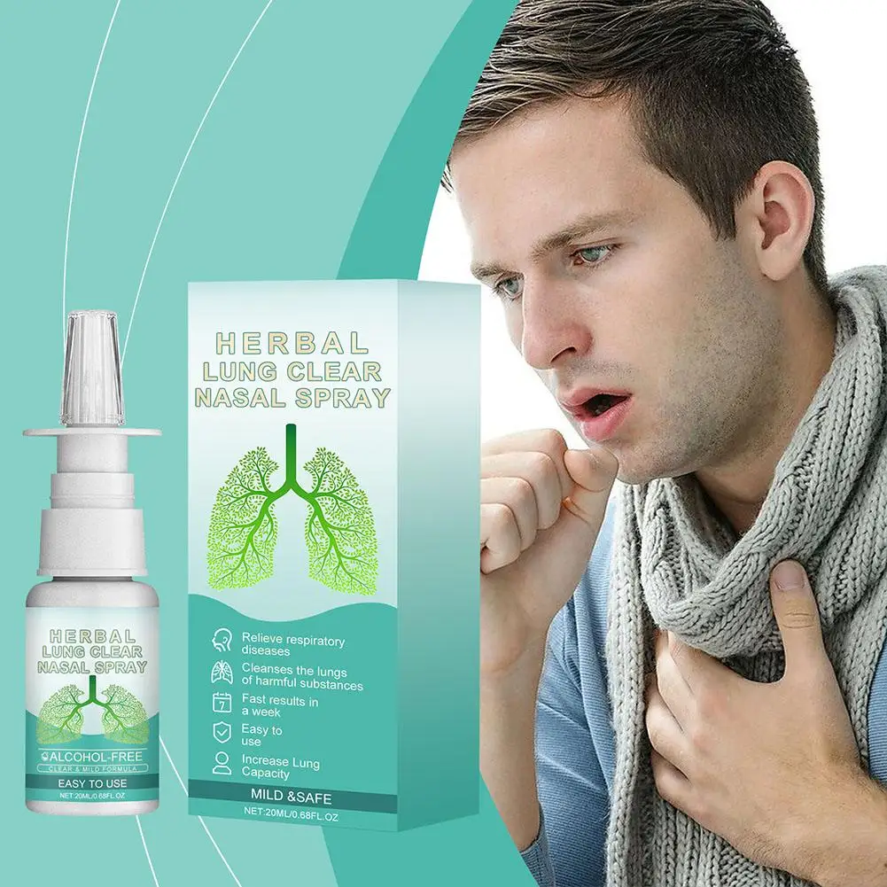 20ml Lung Cleanser Nasal Nasal Spray Bottle Lung Herbal Cleansing Spray For Avoid Nose Discomfort Sinus Rince Health Care