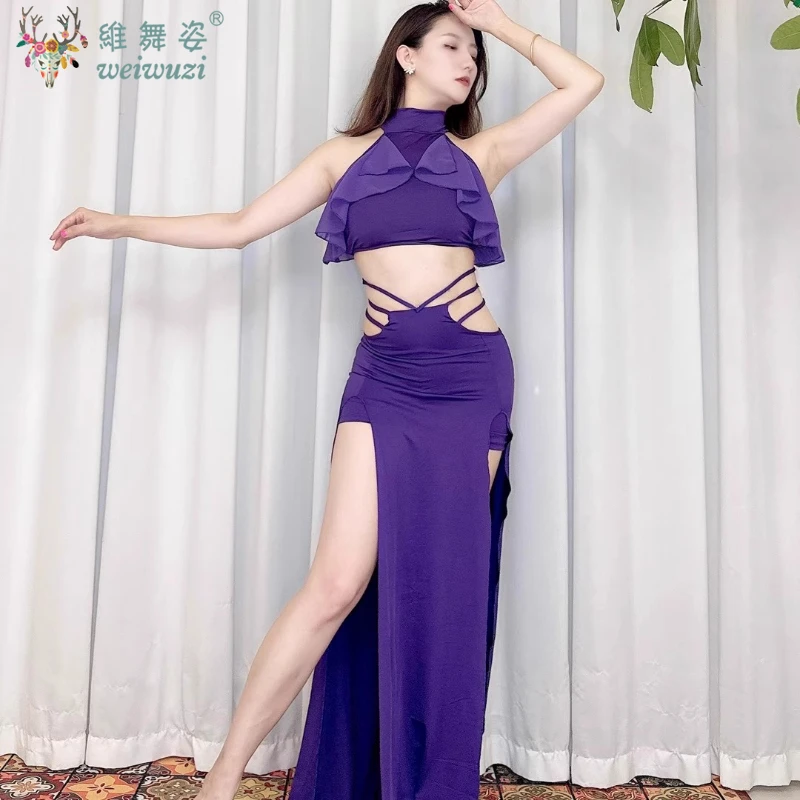 

Костюм для танца живота для женщин, элегантный и удобный тренировочный комплект для девочек, профессиональная тренировочная одежда для восточного танца живота