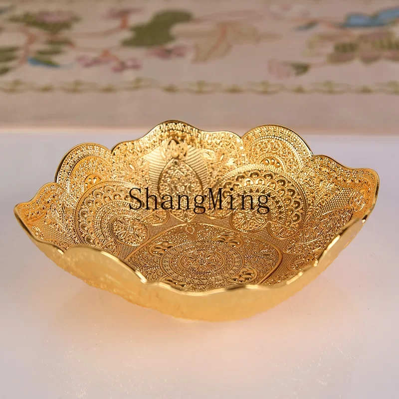 

CLL peacock pattern fruit plate small home decoration living room creative luxury candy plate
