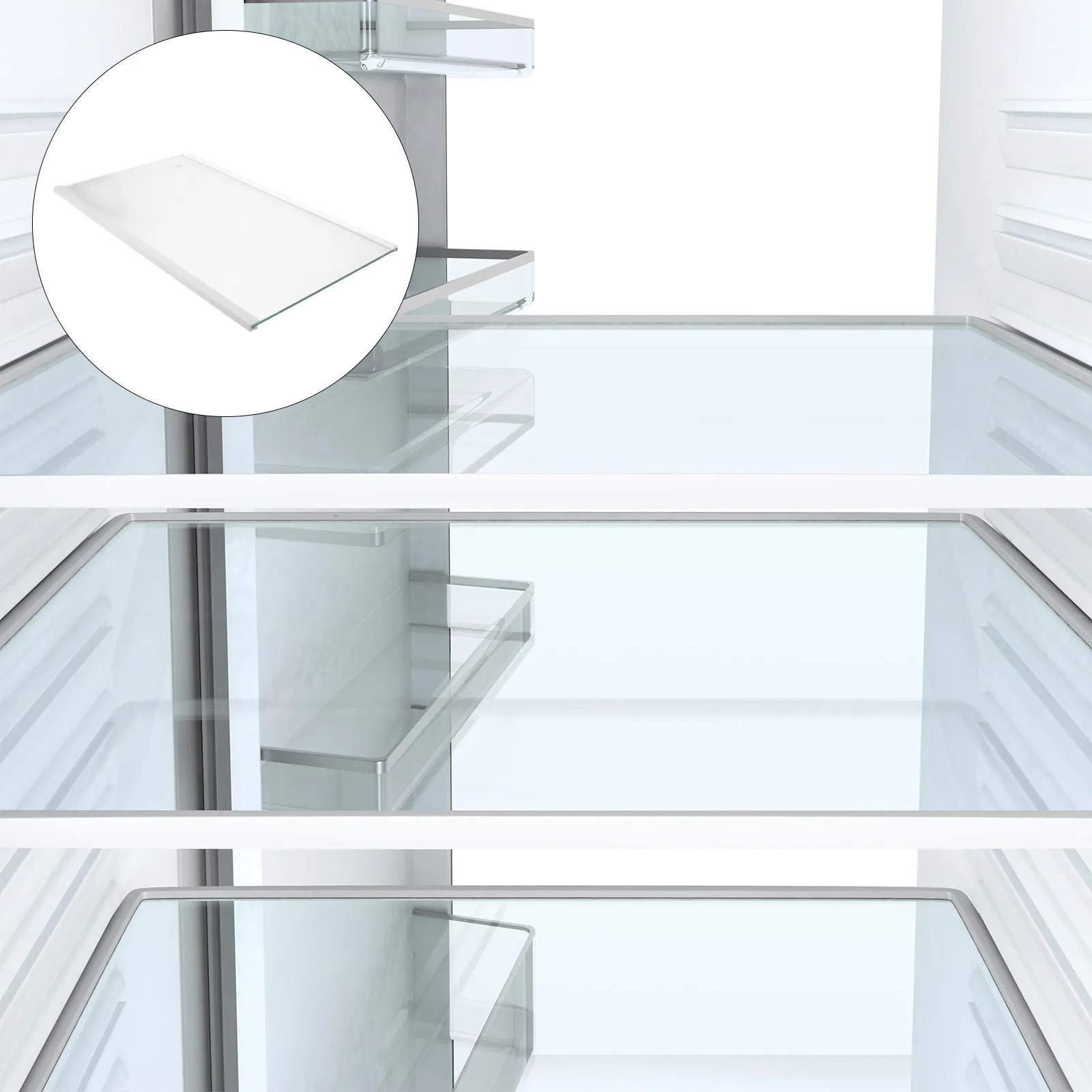 Universal Refrigerator Glass Shelf Tempered Glass Fridge Shelf Replacement Clear Storage Divider Food Organizer Kitchen Freezer