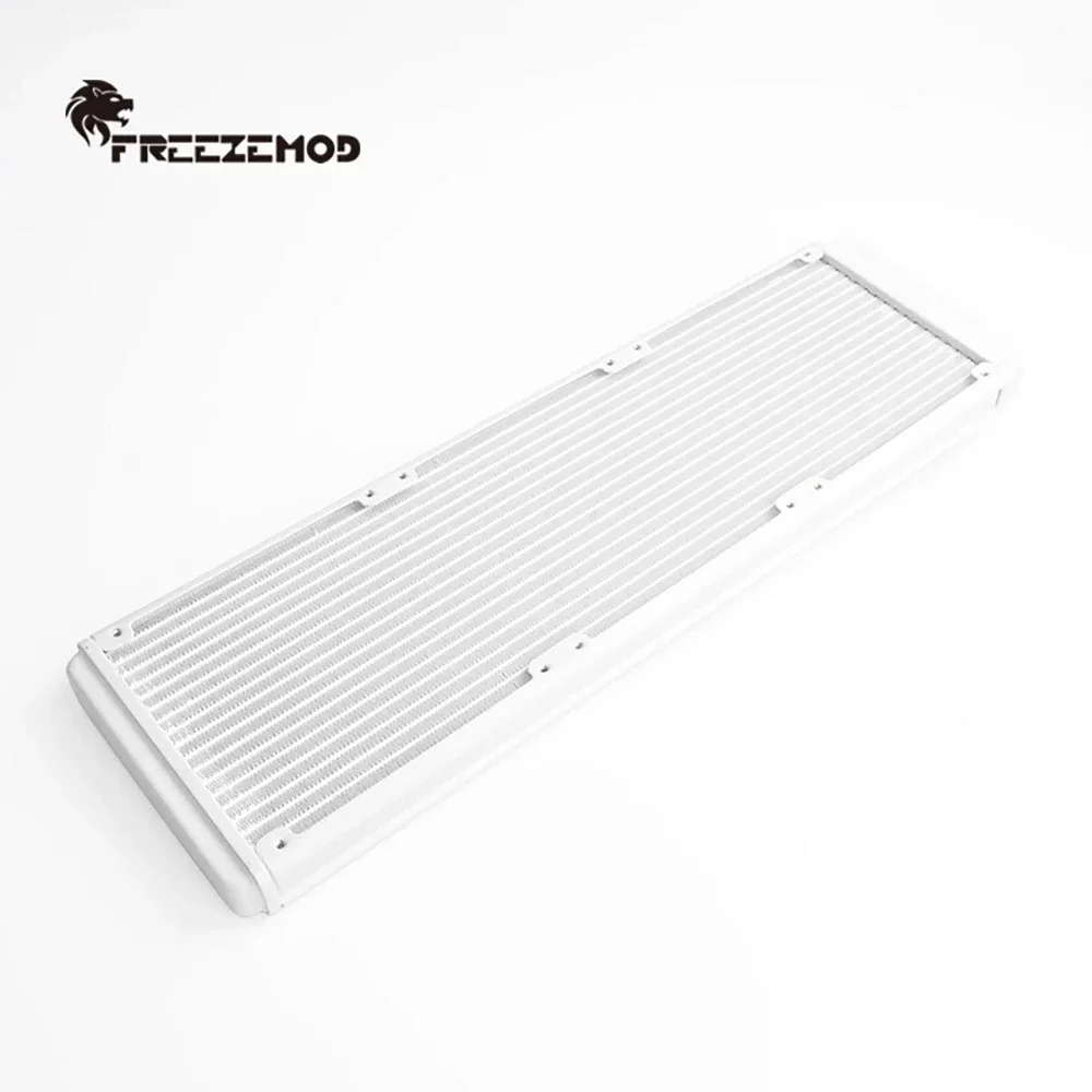 FREEZEMOD 360 Radiador de refrigeración por agua de aluminio para PC Enfriador de computadora blanco 17 aletas de escudo de onda SR-LPZJ360