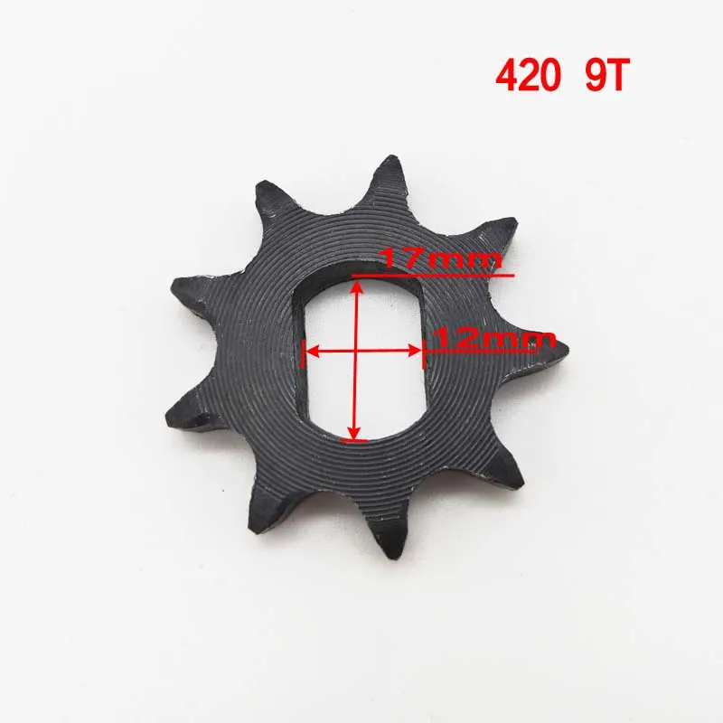 A variety of teeth 9-20 teeth small sprocket 420 428 bore 17*12mm gear for BM1418ZXF and MY1020ZXF motors