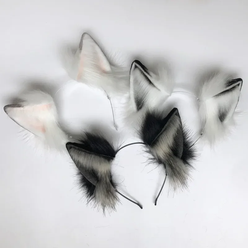 

Customized Handemade Fold Style Anime Beast Animal Wolf Cat Fox Ears Hair Hoop Headwear For Cosplay Party Costume Accessories