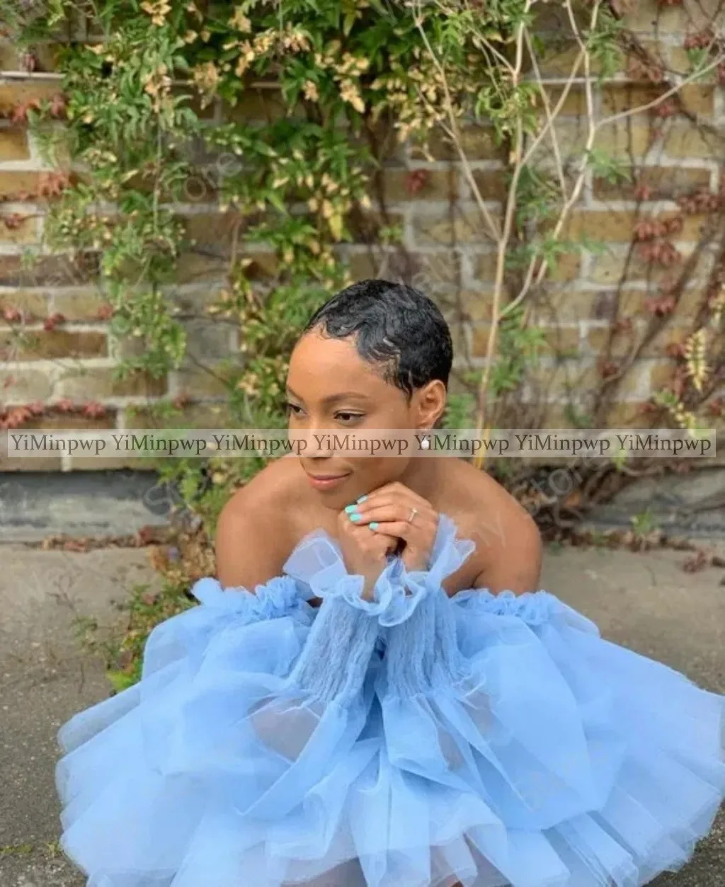 Princess Ball Gown Homecoming Dresses for Black Girls Off Shoulder Long Sleeve Tulle Short Prom Birthday Party Gowns Bespoke