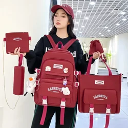 New Forest Style Korean Version Harajuku Student Backpack for High School Girls Large Capacity Fashionable and Casual