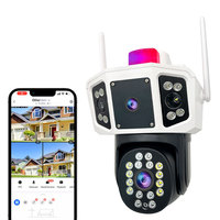 4MP UHD Yoosee APP Dual Lens 3 Picture Wireless PTZ IP Dome Camera AI Humanoid Detection Home Security CCTV Baby Monitor