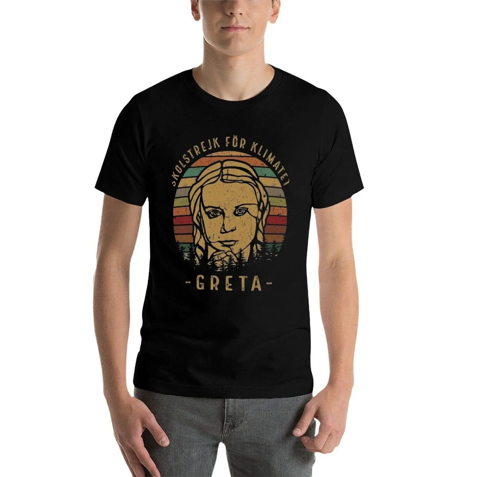 رجل بلدي المفضلة غريتا ثونبرج لطيف الهدايا تي شيرت رجل تي شيرت القطن الثقيل تي شيرت للرجل حزمة تي شيرت أبيض #3