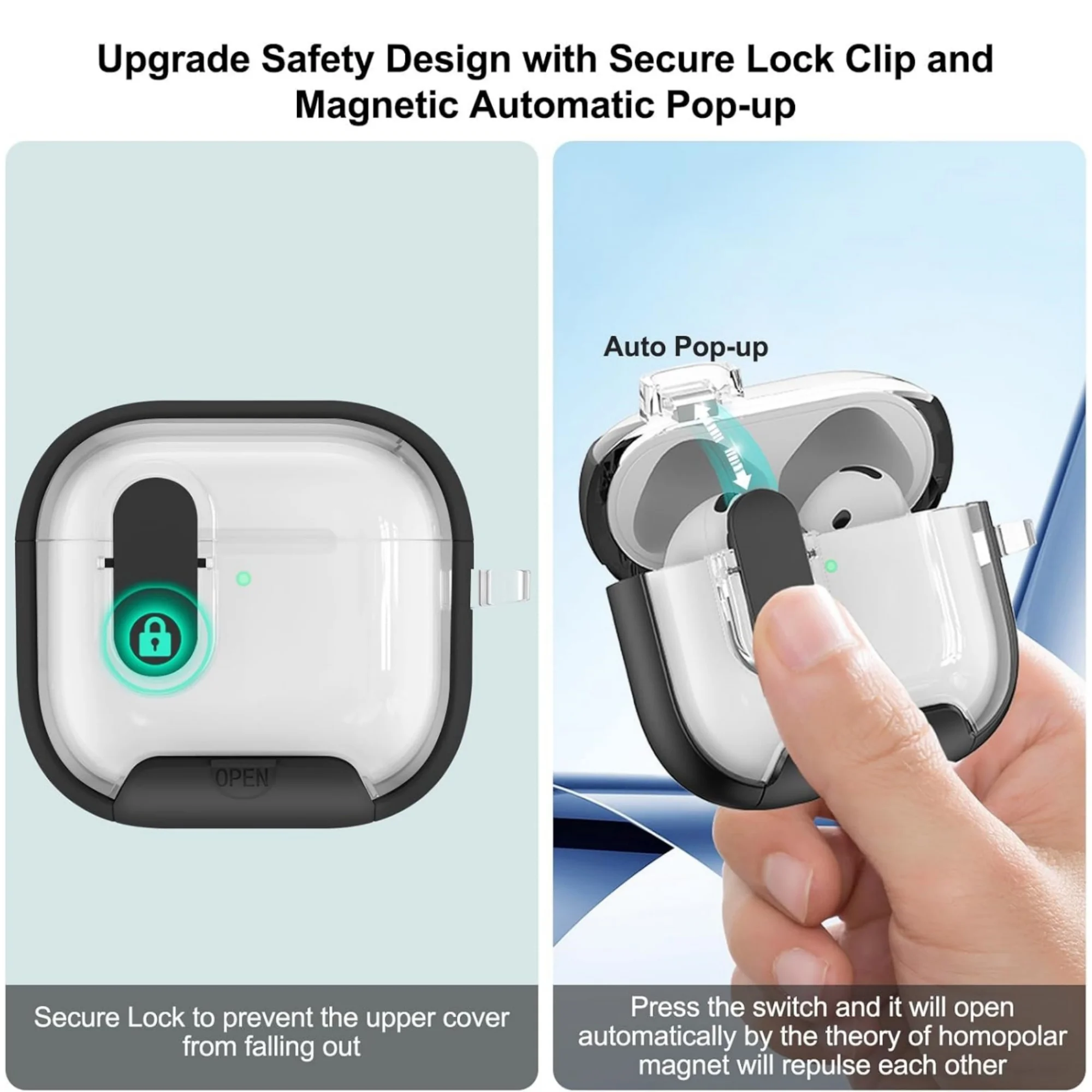 2026 Case For AirPods 5/4/Pro 3 [Magnetic Automatic Lock] Headphone Case with Phone Stand&Cleaning Kit For New AirPods 5/4/Pro 3