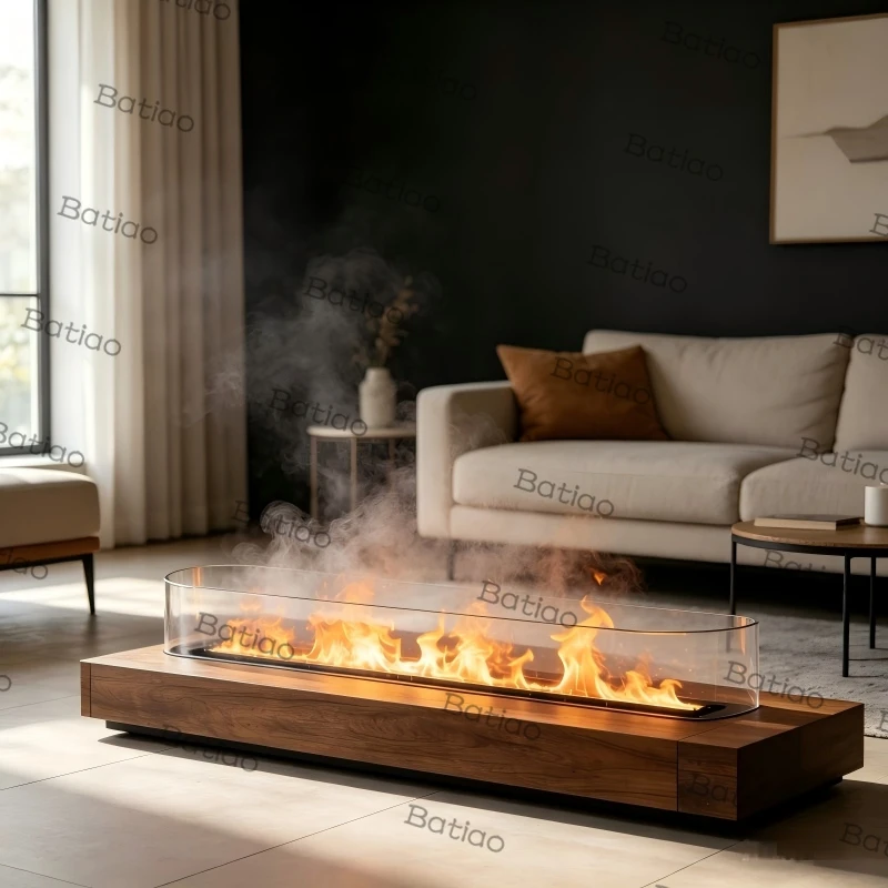Recessed Electric Fireplace Insert,Remote Control Simulated Fireplace Humidifier Function,3D Water Vapor Flame Fire pit Fire box