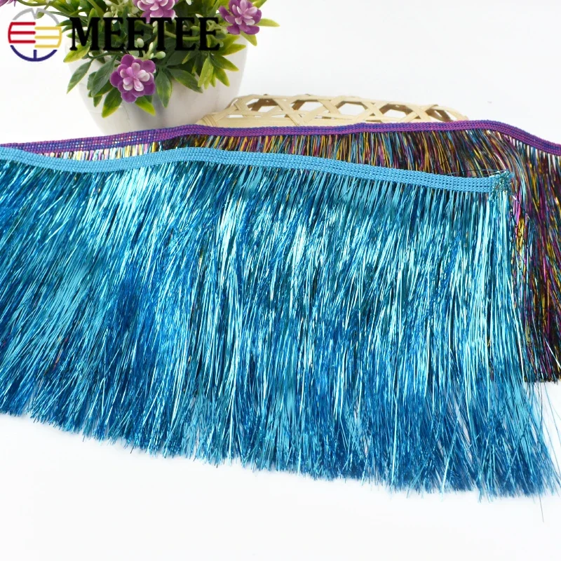 5/10M 10/15/20cm Meetee Fringe Tassels Bag Sequin Fringes for Curtain Wedding Dress Decorative Trimmings Sewing Ribbon Accessory