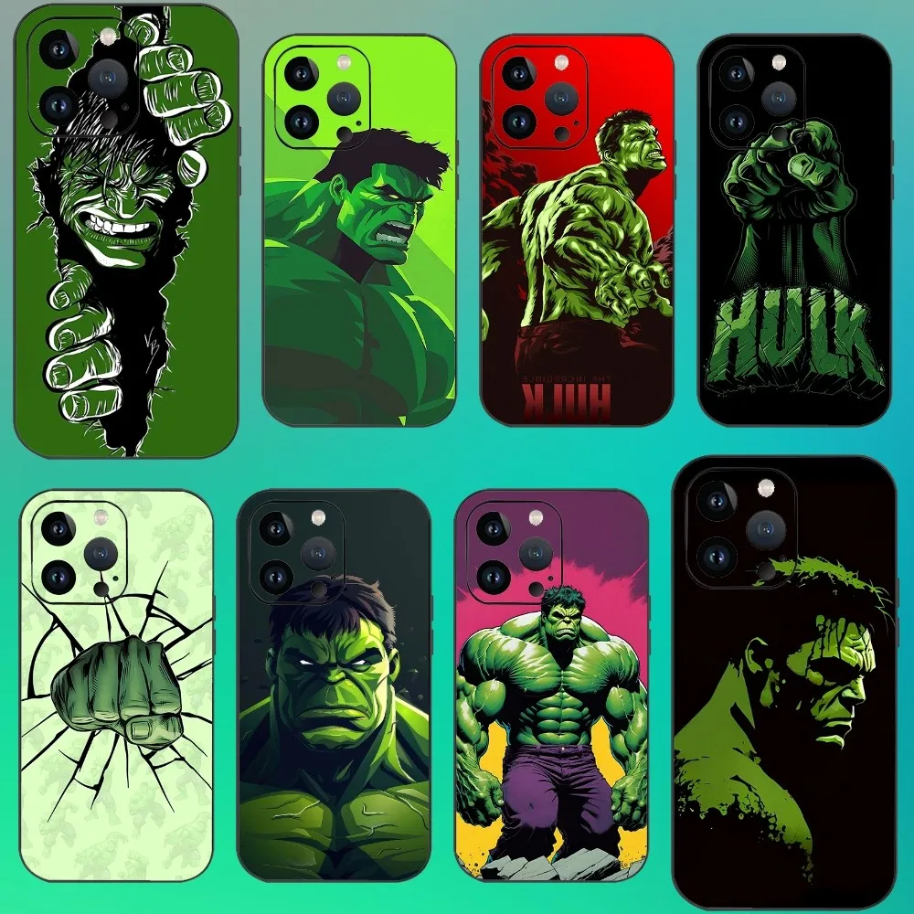 M-Marvel The Hulk Phone Case For Iphone 16 15 11 13 14 Pro Max 7 8 Plus X Xr Xs Max 12mini Cover Case