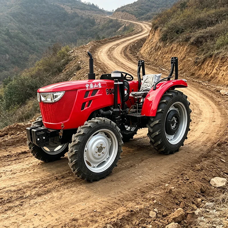 Customized 60 HP Tractor Cultivator, High-Power Four-Wheel Plowing Machine, Wheeled Reinforced Rotary Tiller