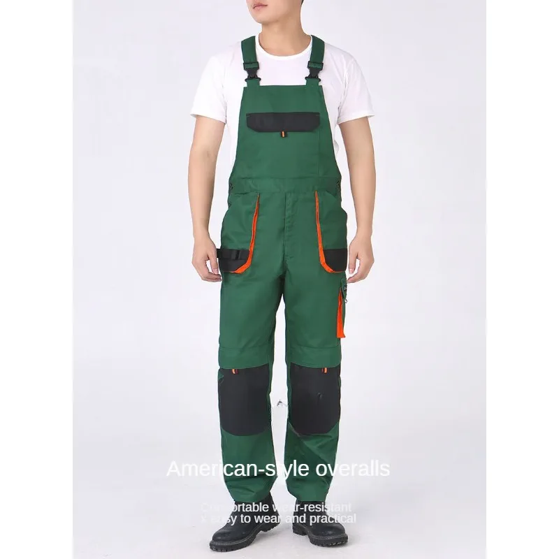 Bib Pants Jumpsuits Multi-pocket Cargo Uniforms Outdoor Wear-resistant Loose Suits Overalls Work Strap Trousers