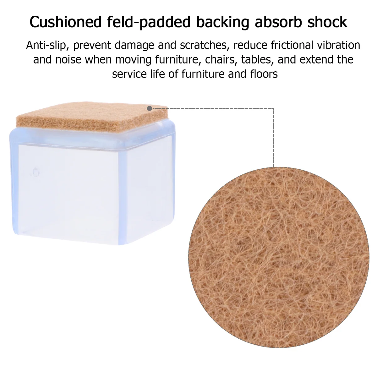 

20Pcs Table Feet Covers Chair Feet Protectors Anti Slip Chair Leg Covers Floor Protectors for Hardwood Laminate