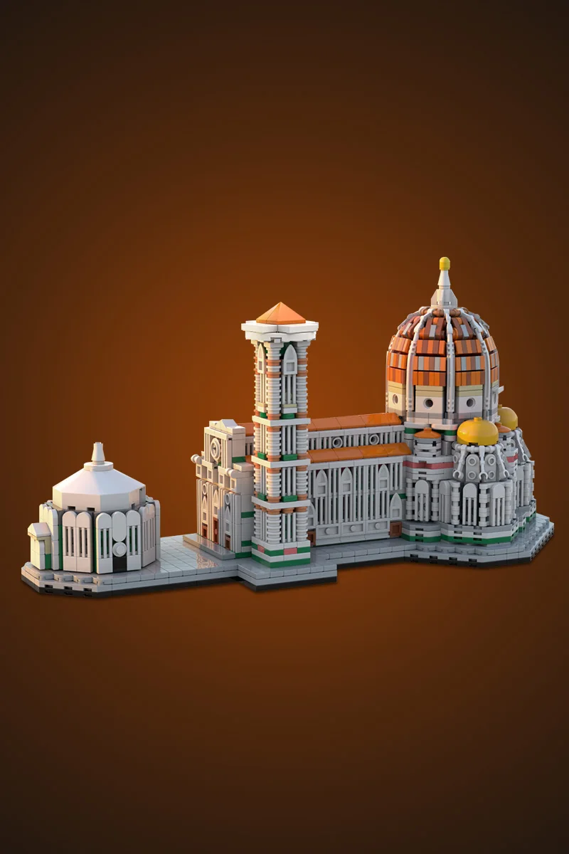 MOC Cathedral of Florence Building Blocks รุ่น Cathedral of Florence Modular สถาปัตยกรรมอิฐประกอบของเล่นเด็ก DIY ของเล่น