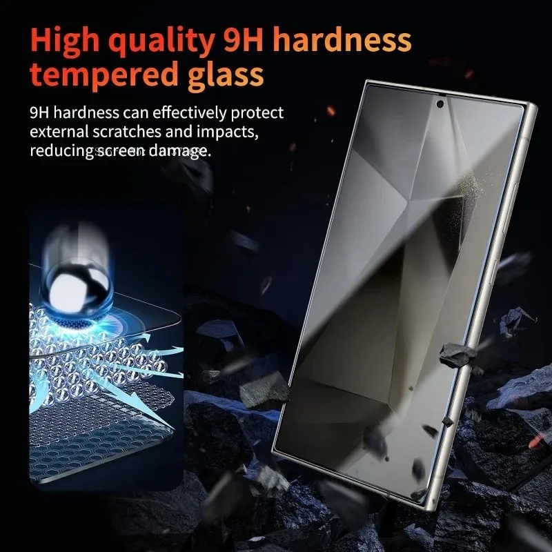 3Pcs Privacy Screen Protector Anti-Spy Ultra Thin Tempered Glass Film dla Samsung Galaxy S24 Ultra 5G S23 S22 S21 Plus FE Glass