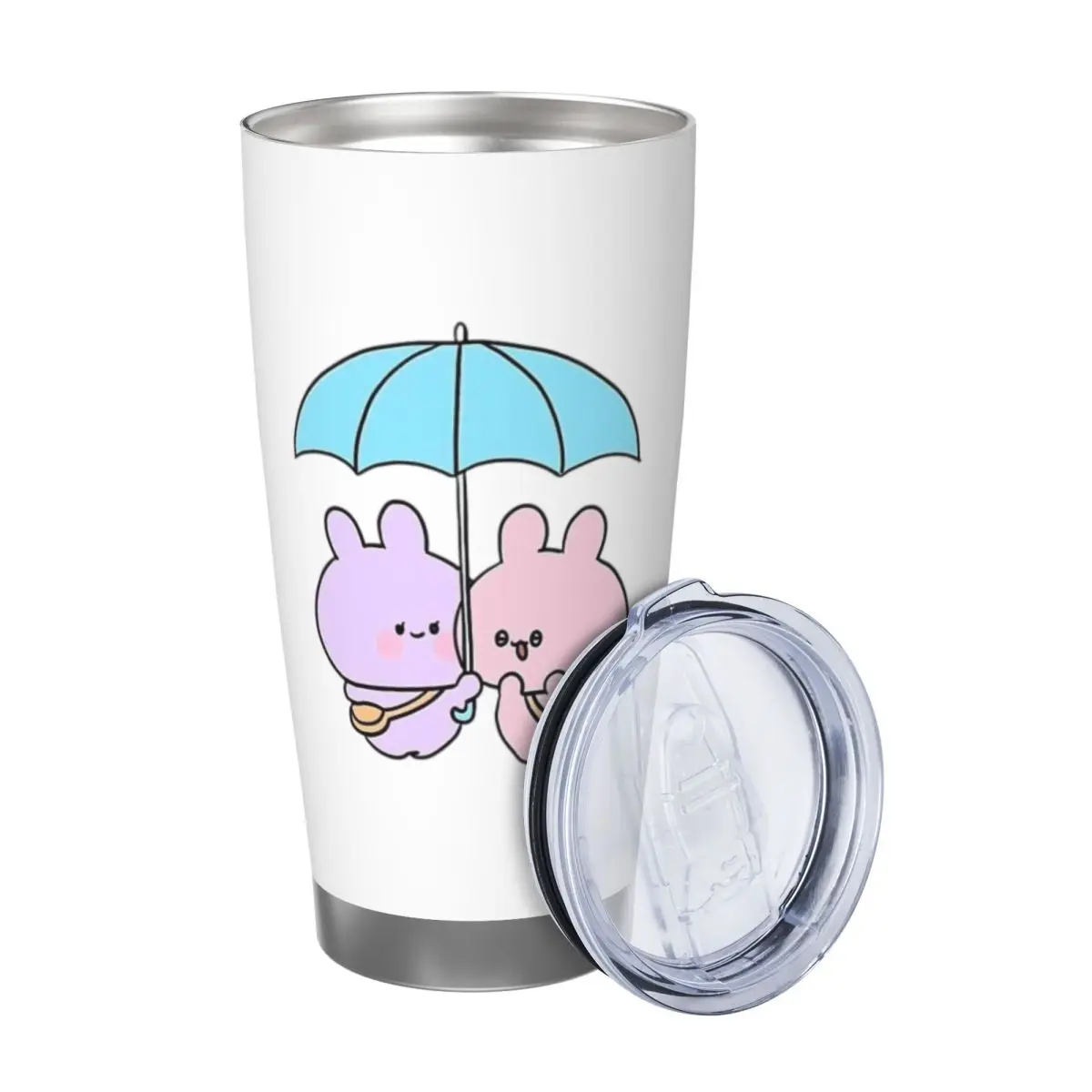 Asamimichaan Cute Asamimi 20oz Stainless Steel Car Mug Straw Thermal Iced Travel Cup Vacuum Insulated Coffee Hot Cup