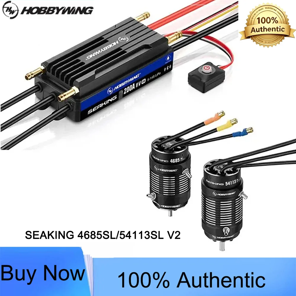 Brushless Motor 200A/300A HV V4 ESC Hobbywing SEAKING 4685SL/54113SL V2 900KV 1500KV 800KV for Water-cooling RC Boat
