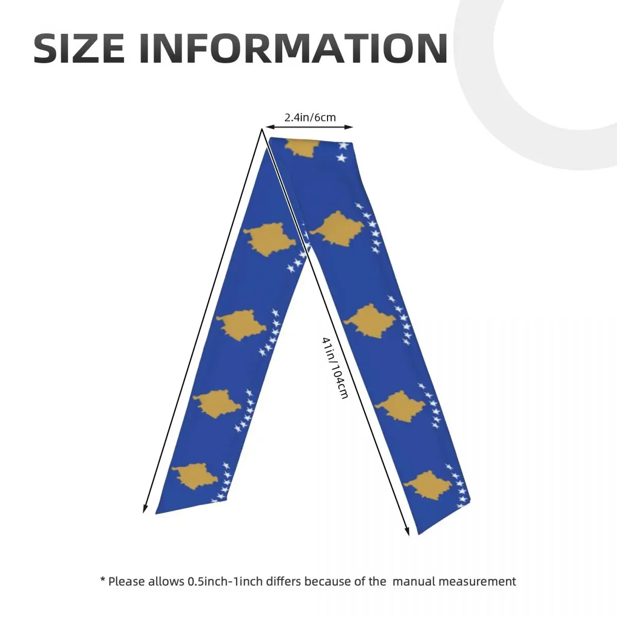 عصابة رأس باندانا هيرباند علم كوسوفو عصابة رأس رياضية لتشغيل ألعاب القوى والتنس والكاراتيه بأسلوب موجز