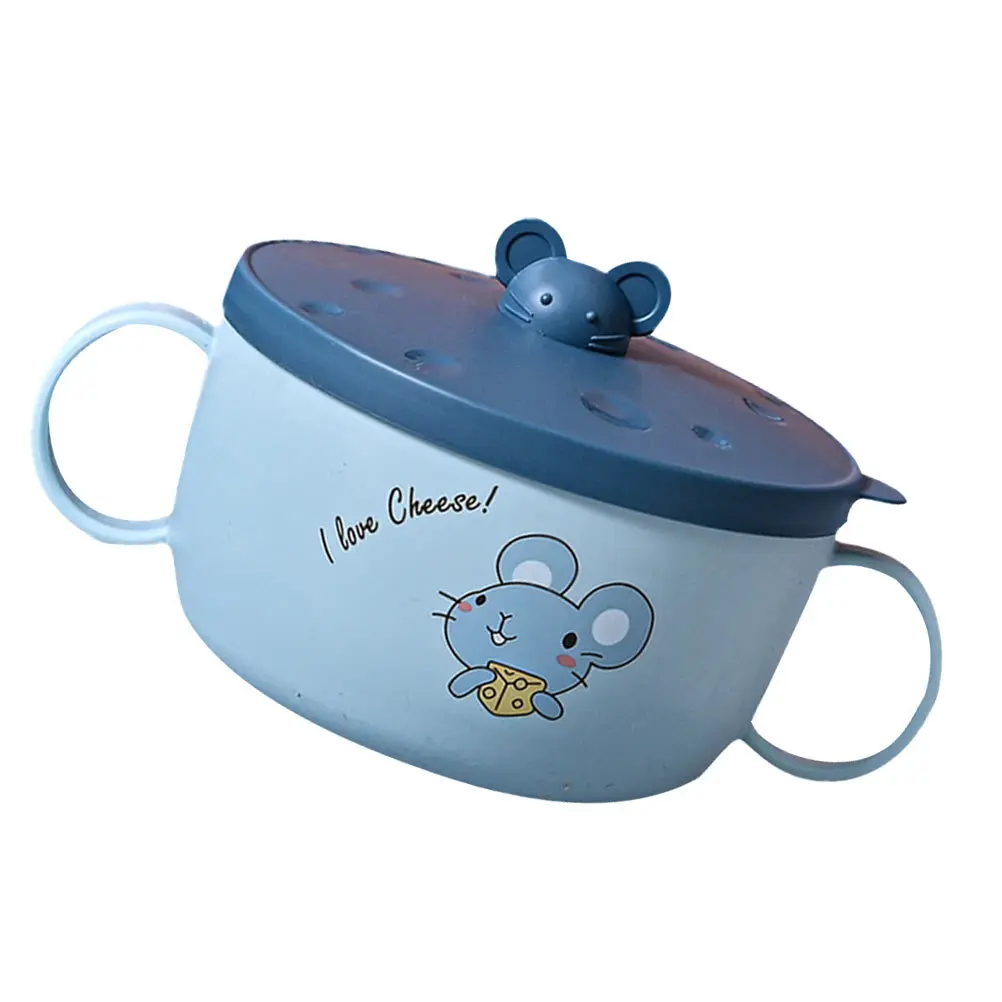 

650Ml Cartoon Stainless Steel Bowl with Soup Container for Children Bpa Free Portable Insulated Food Bowl for Home