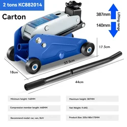 Horizontal hydraulic car with car jack tire change tools