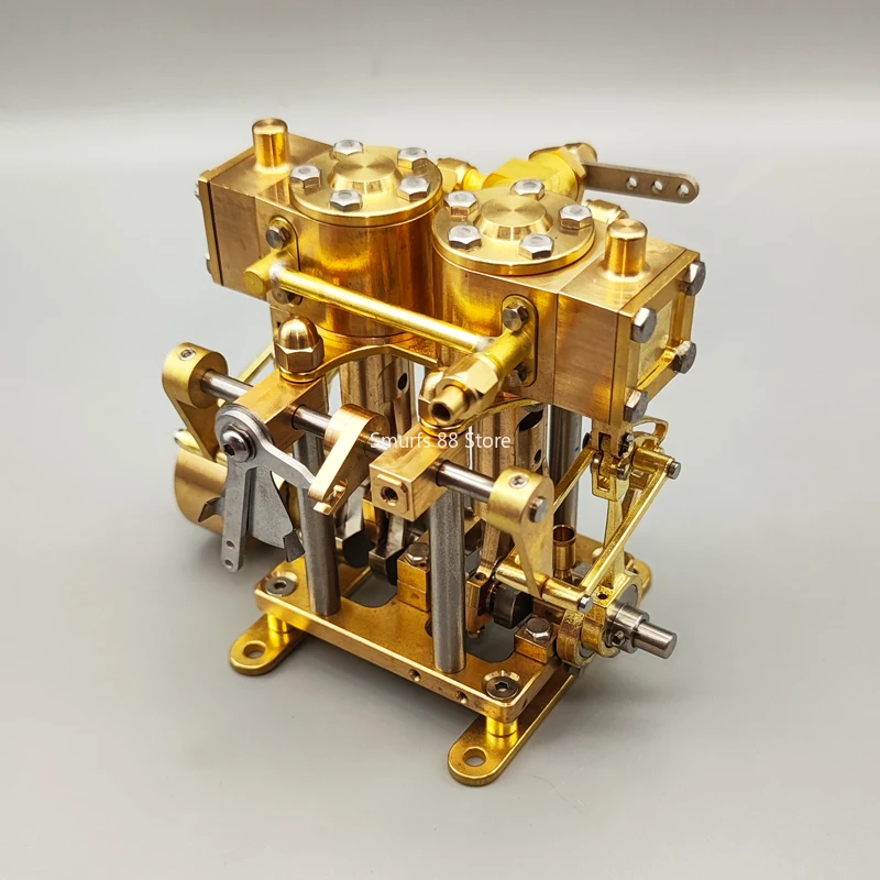 Modelo de motor de vapor de doble cilindro, modelo de barco RC alternativo, modificación DIY