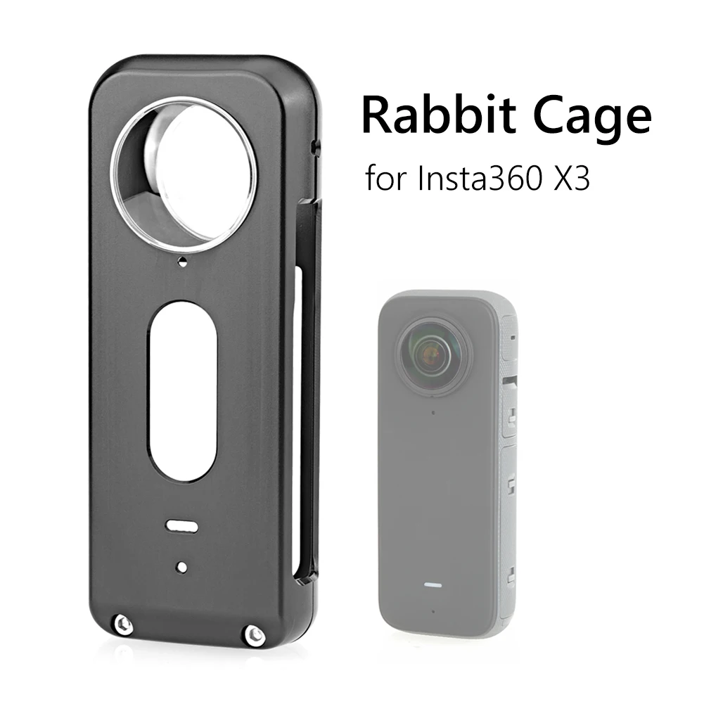 For Insta360 X3 Metal Rabbit Cage Aluminium Alloy Shockproof Protective Frame Protective Case For Insta 360 X3 Accessories