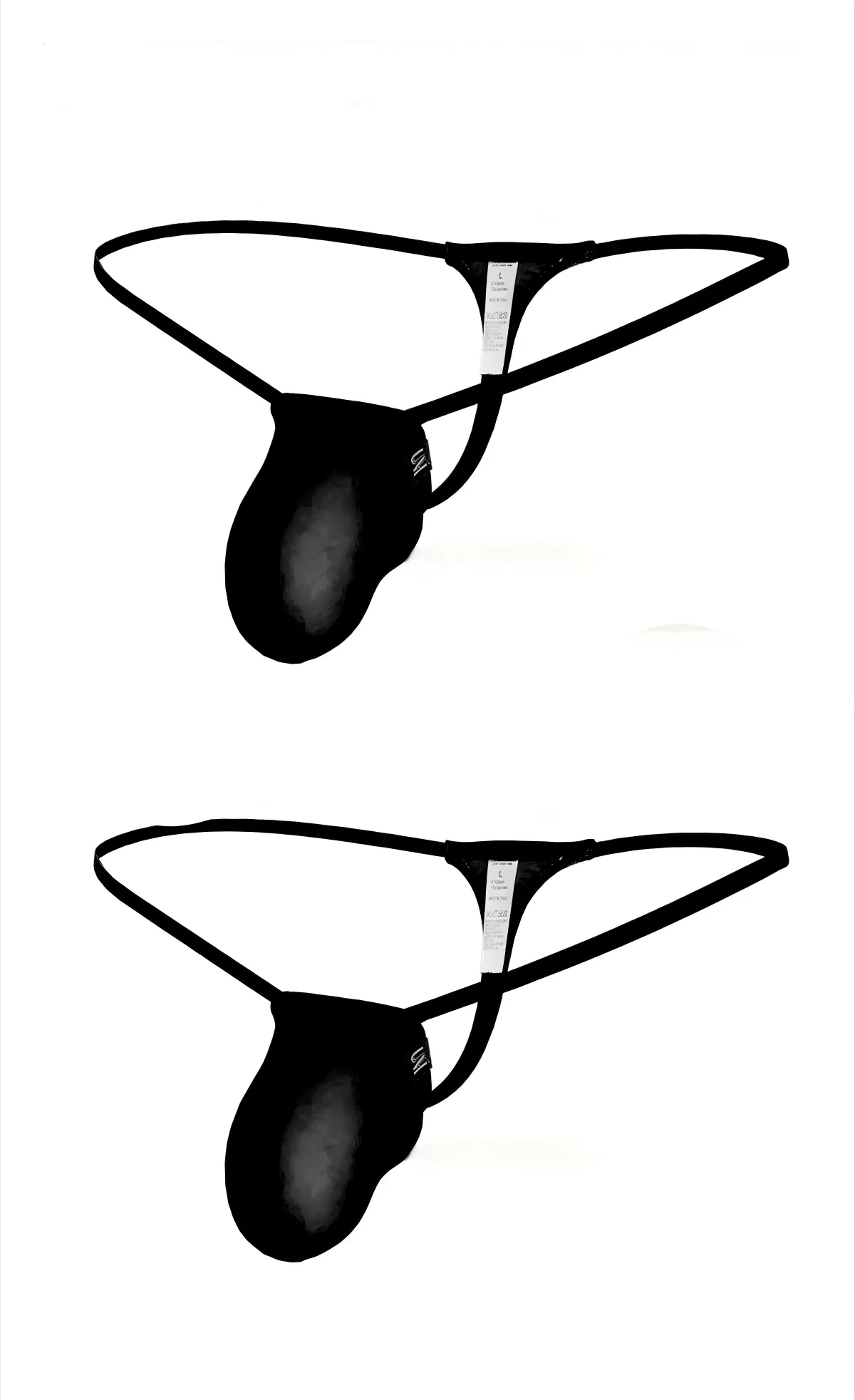 2 Pcs  Men's Super Low Waist Sexy Thong With U-shaped Convex Pocket Pure Desire for Slim Waist and High Elasticit Underwear