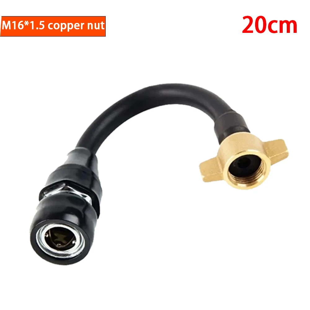 20cm/60cm/100cm Heavy Duty Truck Air Tank Air Intake Connector Rubber Connecting Pipe with SP20 Thread For Semi-trailer Truck