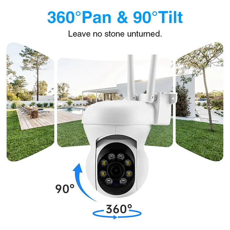 

B04C-Security Surveillance 8MP Wifi Camera Outdoor Wireless PTZ Camera 4X Digital Zoom Human Tracking Two-Way ACCTV
