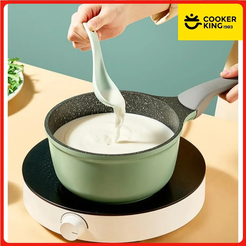 

COOKER KING Milk Pot Non-Stick Pan Micro Pressure Medical Stone Coating Baby Food Pot Hot Milk Instant Noodles Pan Spot Goods