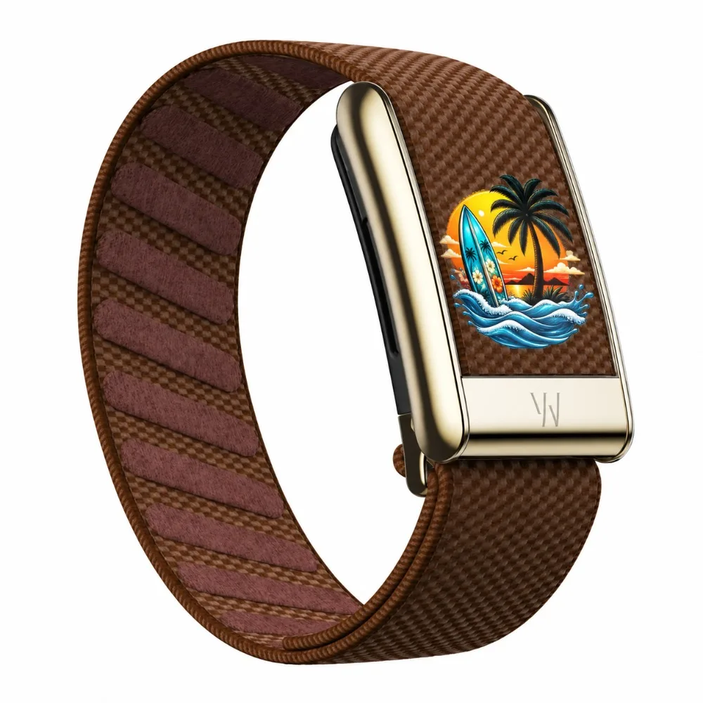 WHOOP 5.0 MG Ocean Freedom Print Nylon Strap Woven Sport Band Replacement Fitness Wristband Travel Style