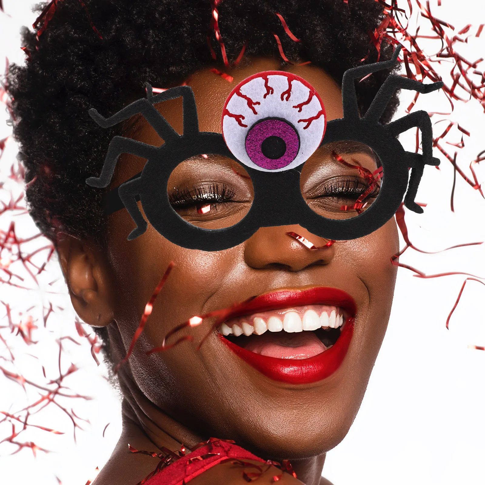 

8Pcs Halloween Party Glasses Eyeball Grim Reaper Shaped Novelty Photo Booth Props Scary Fun Halloween Decorations