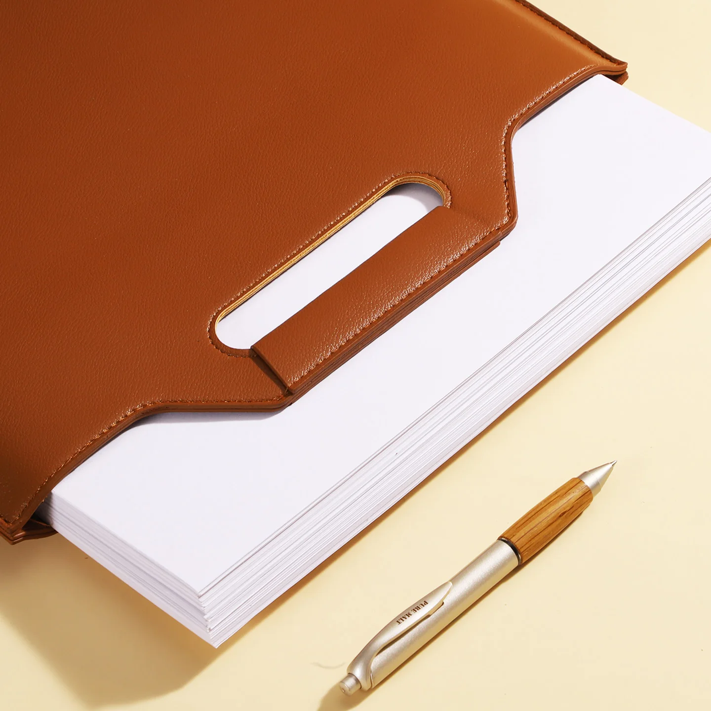 Multicolor PU Leather Handheld Briefcase A4 Large-Capacity File Bag Business Office Document Organizer view 6
