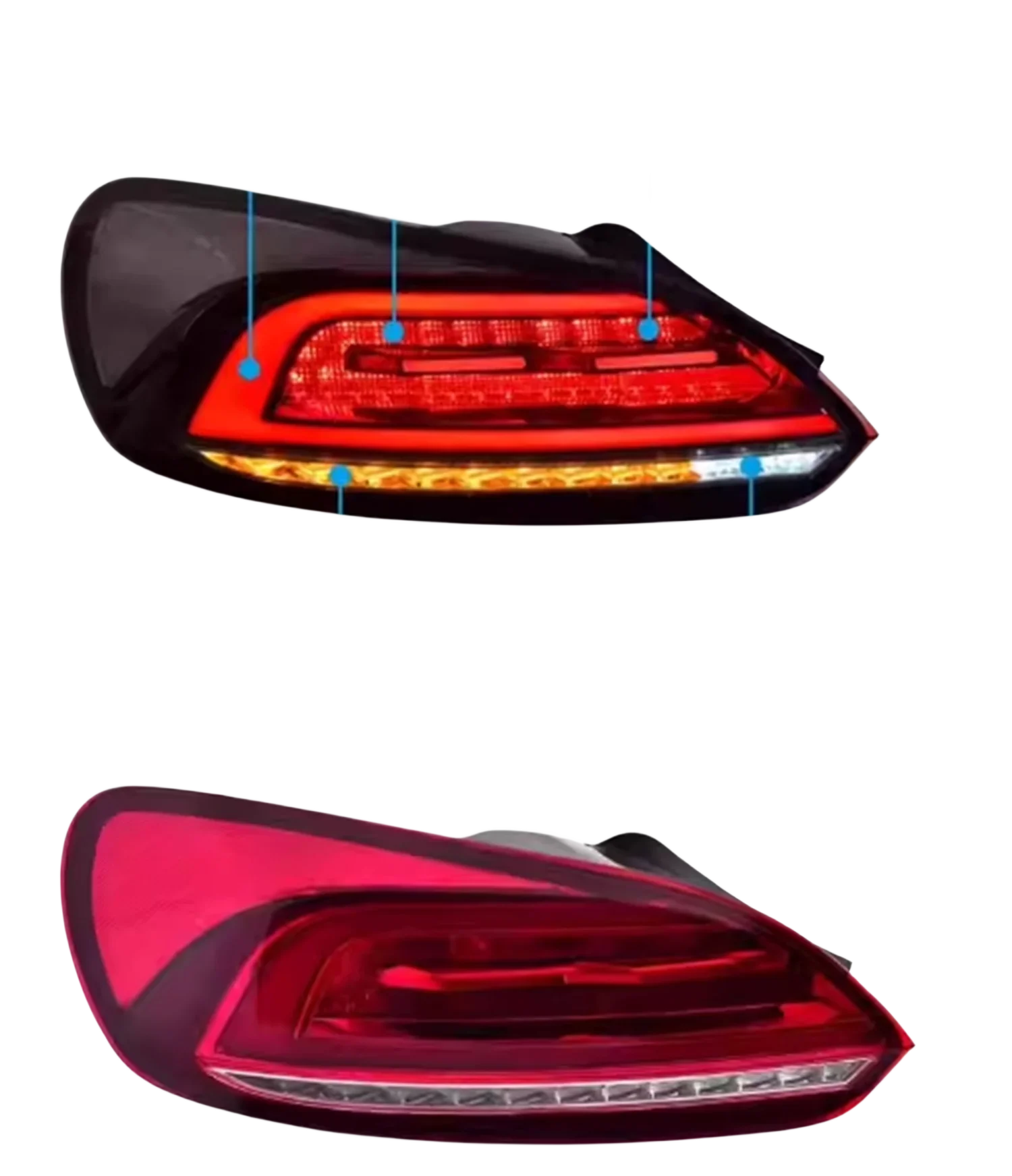 

Автомобильный светодиодный задний фонарь, задний фонарь для Volkswagen vw Scirocco 09-14, стоп-сигнал, задний фонарь, указатель поворота