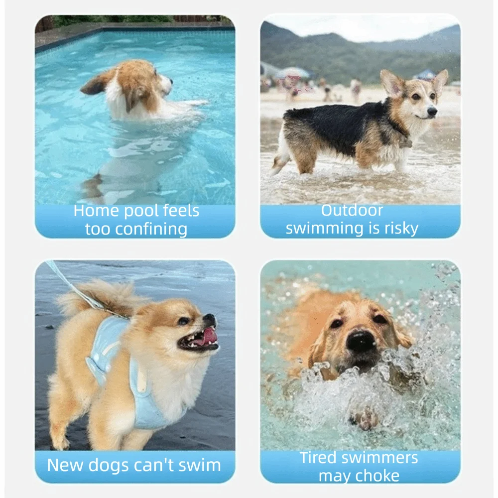 Adjustable Dog Life Jacket Waterproof High Flotation Dog Surfing Clothes Breathable Hand Carried Dog Lifesavers Swimsuits view 4