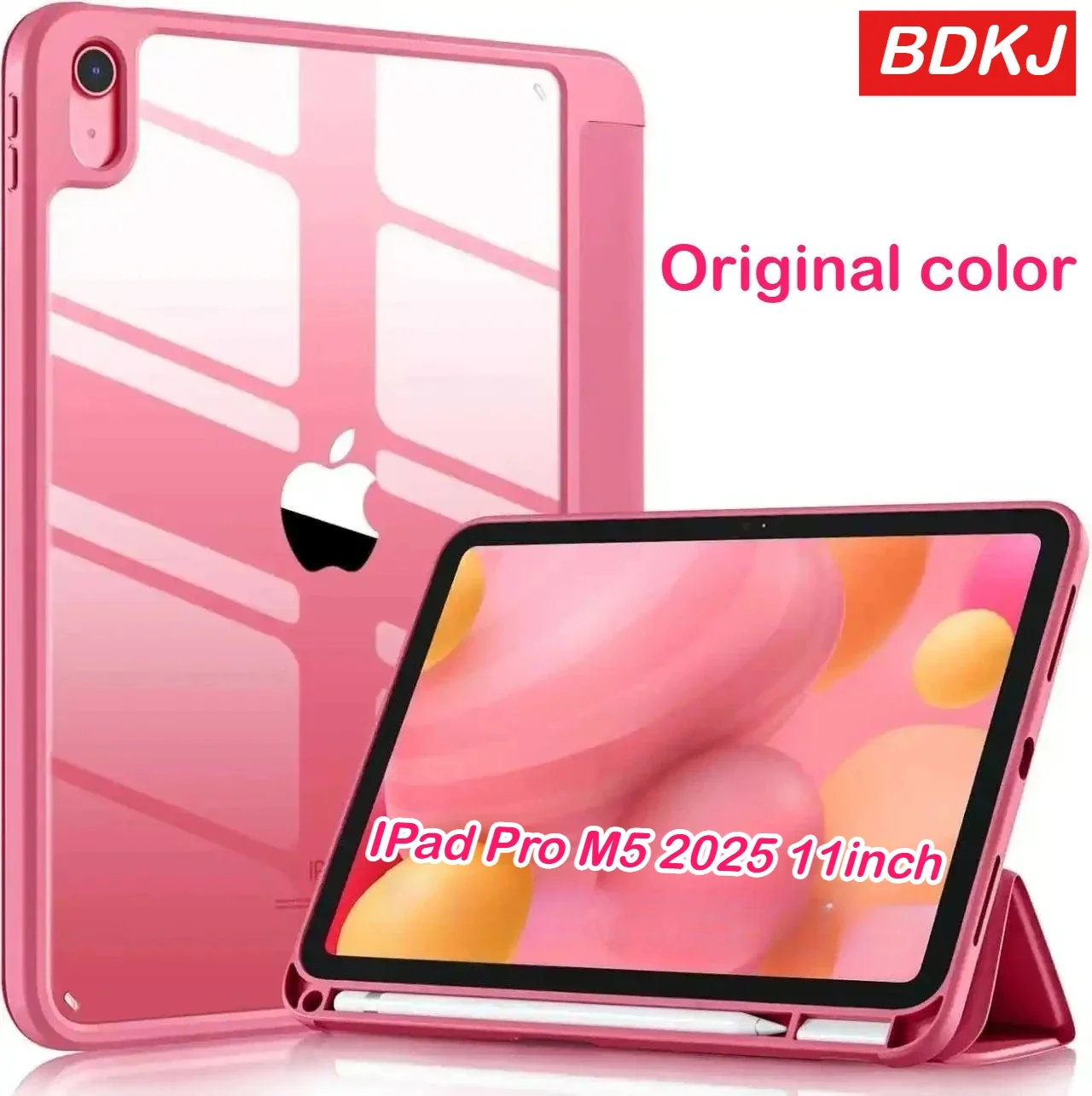 

Новый прозрачный чехол для iPad (A16) 11 дюймов Pro Air 11 13 дюймов 2025 M5 M4 M3 M2 10th противоударный защитный чехол из ТПУ с держателем для карандашей