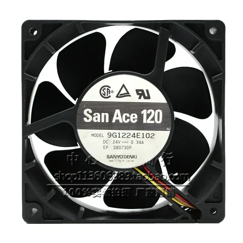Genuine 9G1224E102 E107 E1D01 D07 12038 DC24V Inverter Fan for Industrial Equipment 0.34A